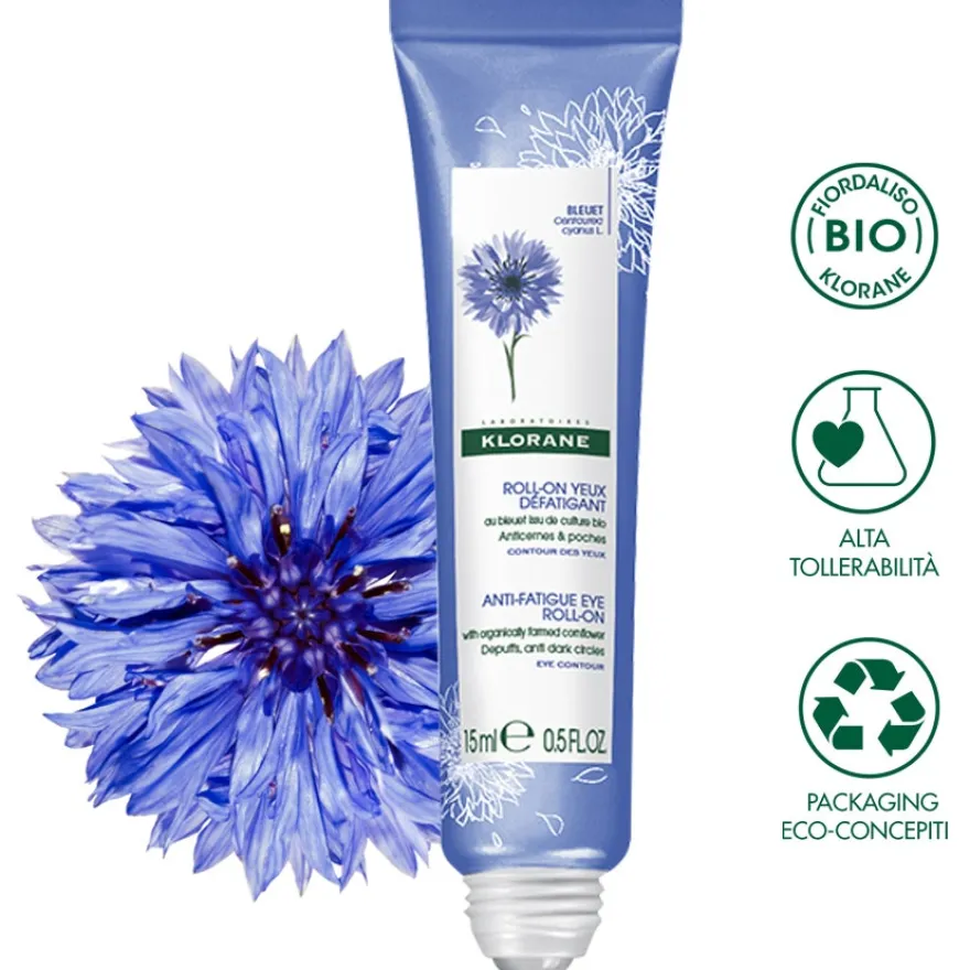 Klorane Roll On Occhi Anti-Fatica Fiordaliso Bio 15ml