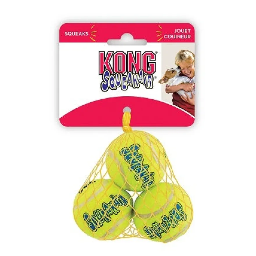 Kong Squekair Tennis Balls Taglia S Gioco Per Cani 3 Palline