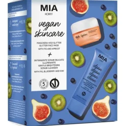 Korff Vegan Skincare Maschera Viso Glitter + Detergente Scrub Delicato