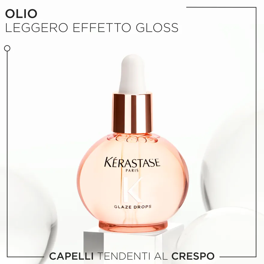 Kérastase Gloss Absolu Olio leggero Glaze Drops per capelli tendenti al crespo 45ml