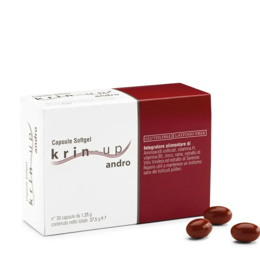 Krin Up Andro 30 Capsule - Integratore per Capelli Forti