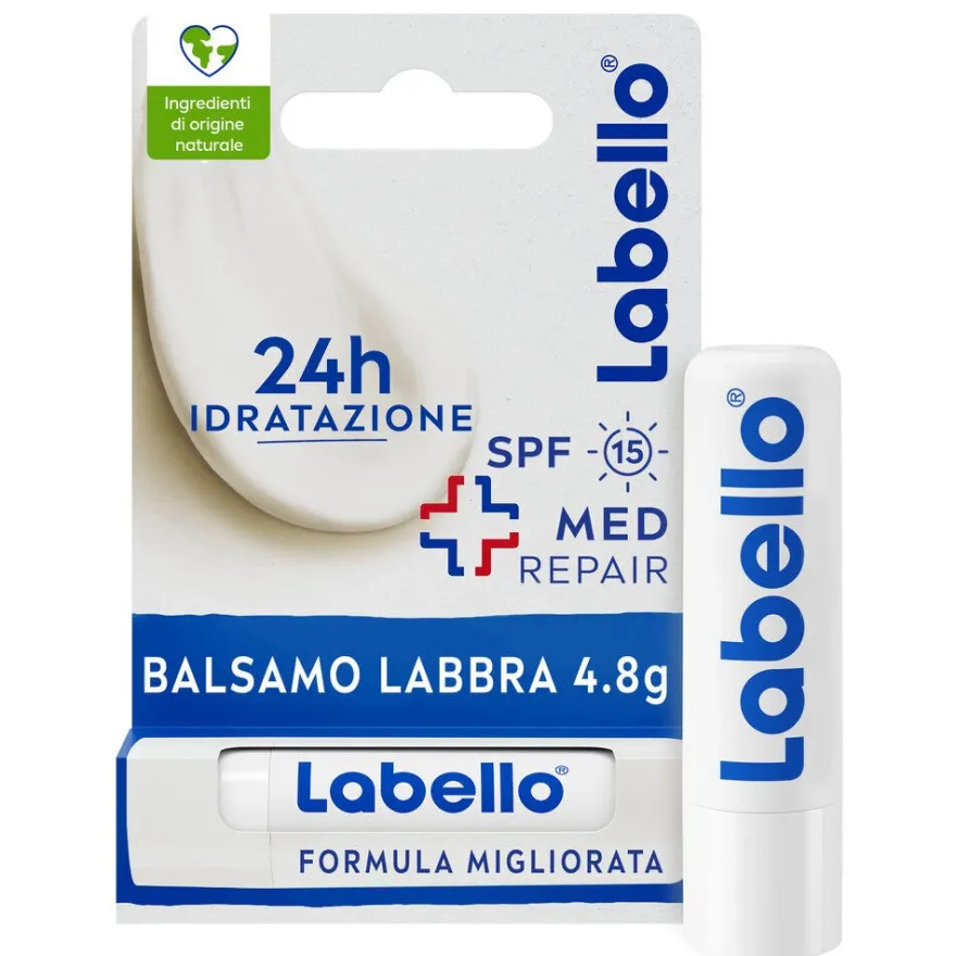 Labello Med Repair Burrocacao Labbra Idratante E Riparatore Con Vitamina E E Spf 15 4,8g