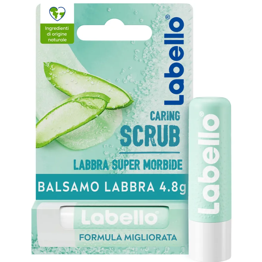 Labello Scrub Idratante Aloe Vera Balsamo Labbra Con Particelle Esfolianti E Aloe Vera 4,8g