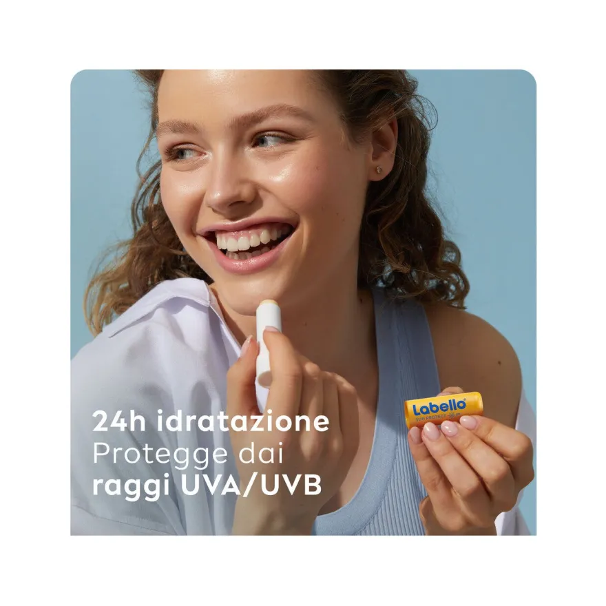 Labello Sun Protect Spf50 Burrocacao Labbra Idratante E Protettivo Con Filtri Uva/Uvb 4,8g