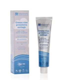 La Saponaria Crema Viso Protettiva Anti Age SPF 30 Con Acido Ialuronico 40ml