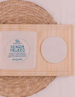 La Saponaria Set Dischetti Struccanti Cotone Biologico Fair Trade 3 Pezzi