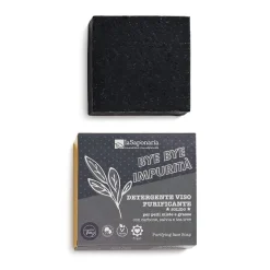 La Saponaria Wonder Pop Detergente Viso Solido Purificante Bye Bye Impurità 70g