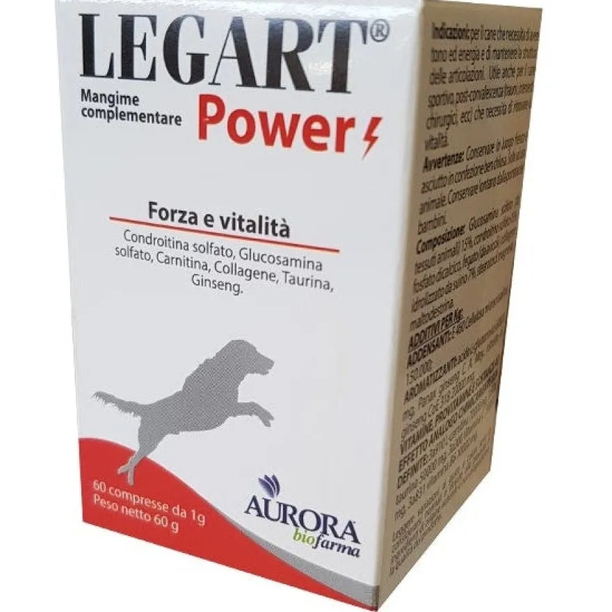 Legart Power Mangime Complementare Forza/Vitalità Cani 60 Compresse
