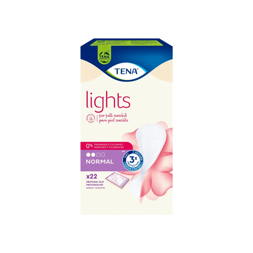 Lights By Tena Normal Proteggi-Slip Ripiegato 22 Pezzi