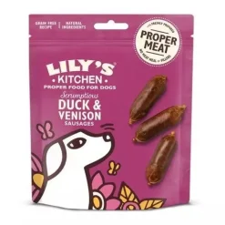 Lily's Kitchen Scrumptious Duck & Venison Sausages Snacks Dog 70g