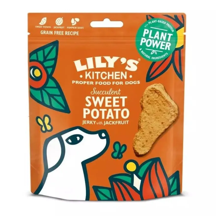 Lily's Kitchen Succulent Sweet Potato Jerky with Jackfruit Snacks Dog 70g