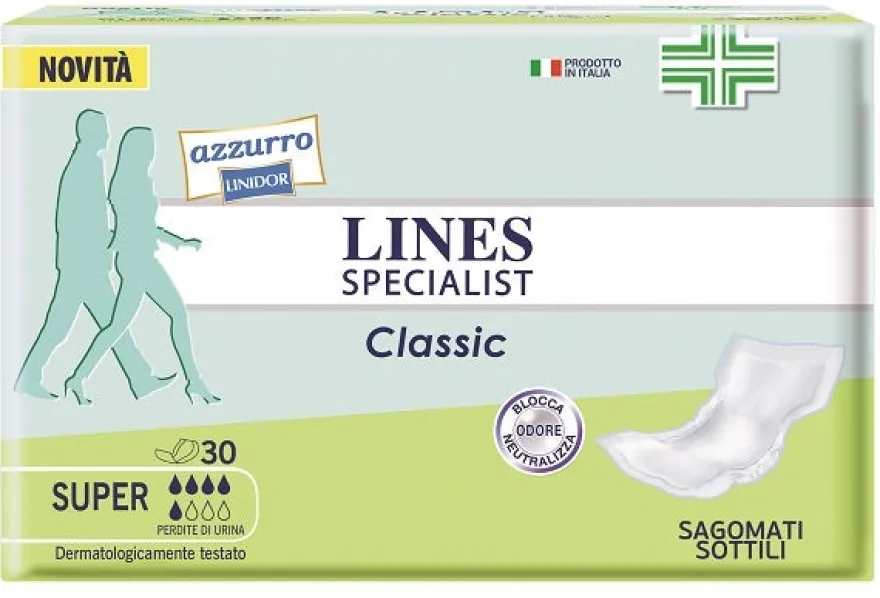 Lines Special Classic Pannolone Sagomato Sottile Super 30 Pezzi