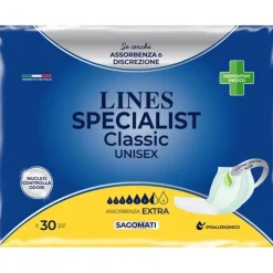 Lines Specialist Classic Pannolone Sagomato Unisex Extra 30 Pezzi