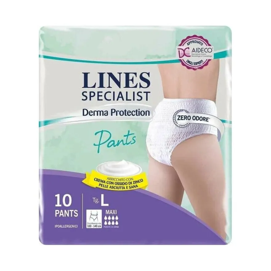 Lines Specialist Derma Protection Mutandine Pants Maxi Taglia L 10 Pezzi