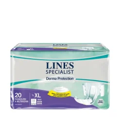 Lines Specialist Derma Protection Taglia XL Maxi Assorbimento 20 Pannolini A Mutandina Unisex