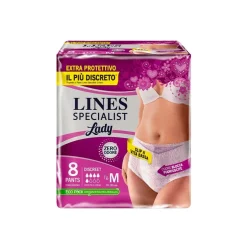 Lines Specialist Lady Pants Discreet Mutandina Incontinenza Taglia M 8 Pezzi