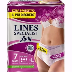 Lines Specialist Lady Pants Discreet Mutandina Incontinenza Taglia L 7 Pezzi