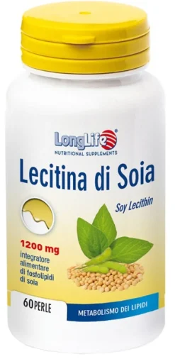 Longlife Lecitina Soia 60 Perle di Gelatina da 1,7 g