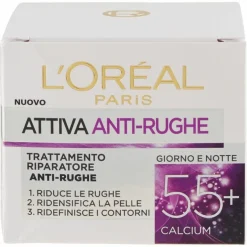 L'Oréal Paris Attiva Anti-Rughe Crema Giorno E Notte 55+ Calcium 50ml