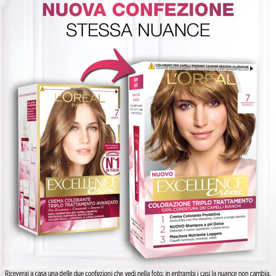 L'Oréal Paris Excellence Tinta Capelli 7 Biondo 1 Pezzo