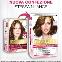 L'Oréal Paris Excellence Tinta Capelli 5.3 Castano Chiaro Dorato 1 Pezzo