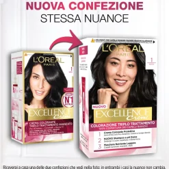 L'Oréal Paris Excellence Tinta Capelli 1 Nero 1 Pezzo