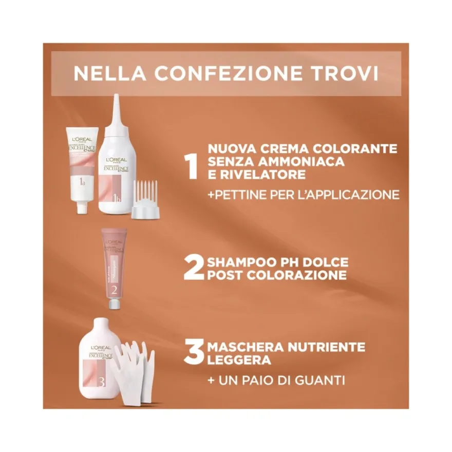 L'Oréal Paris Kit Excellence Universal Nude Colorazione Permanente 4U Castano Universale