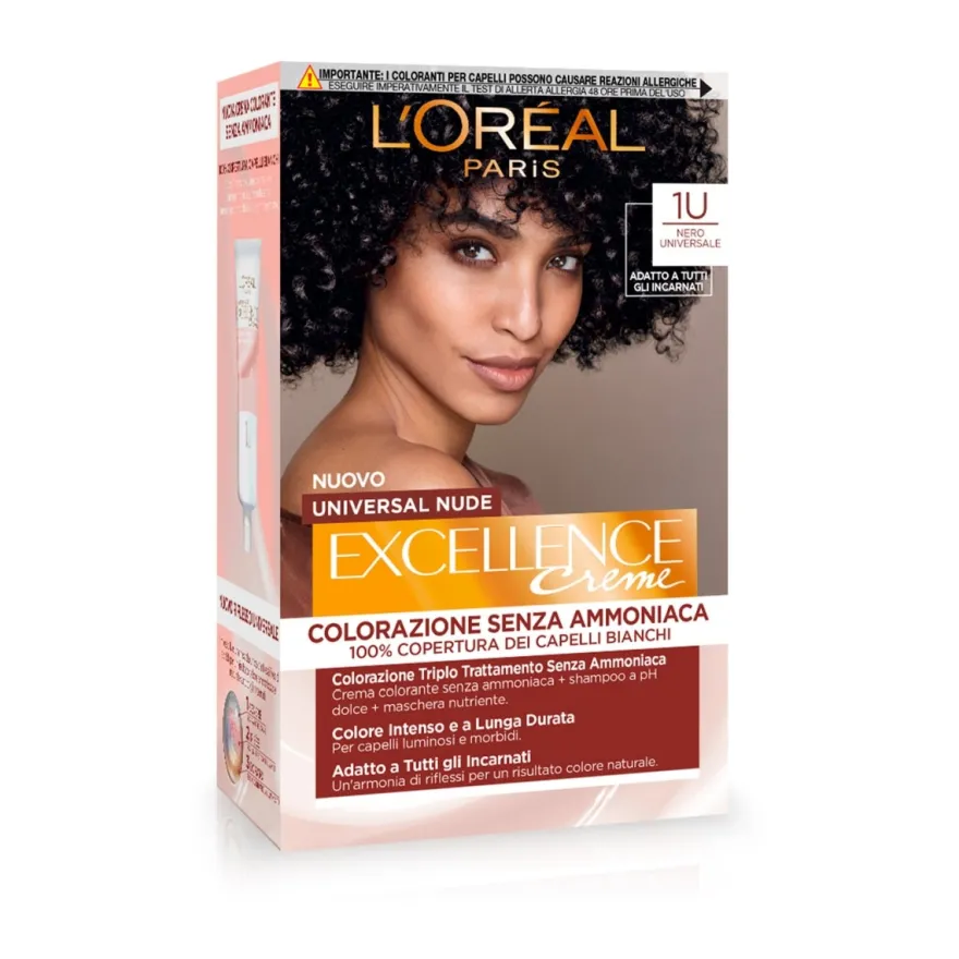 L'Oréal Paris Kit Excellence Universal Nude Colorazione Permanente 1U Nero Universale