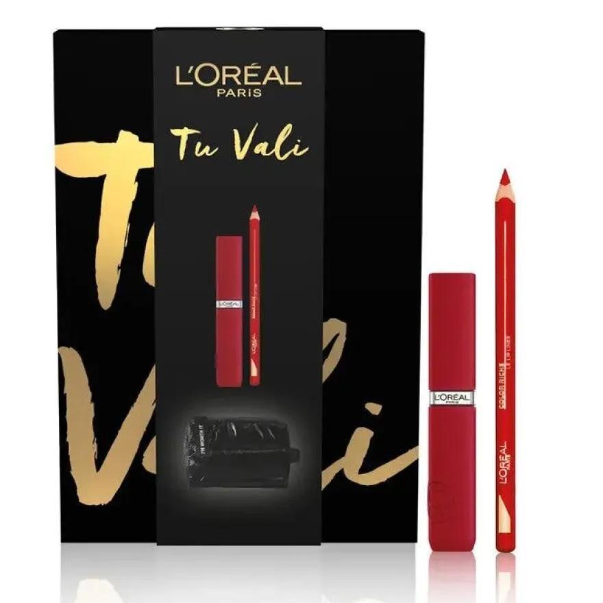 L'Oréal Paris Self Confidence Box Mini Beauty Matte Resistance Red + Matita Labbra