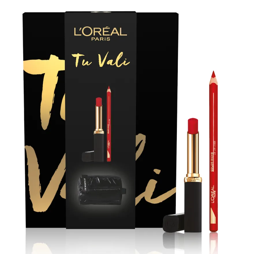 L'Oréal Paris Self Confidence Box Mini Beauty Nero Kit Lips + Rossetto + Matita Labbra
