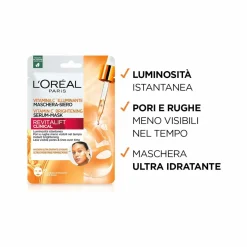L'Oreal Paris Maschera-Siero Idratante in Tessuto Con Vitamina C