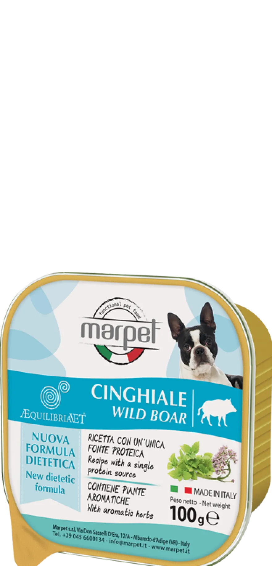 Marpet Aequilibriavet Cinghiale Cibo Umido Per Cani Adulti Vaschetta 100g