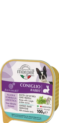 Marpet Aequilibriavet Coniglio Cibo Umido Per Cani Adulti Vaschetta 100g