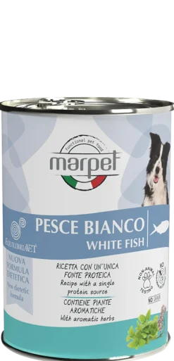 Marpet Aequilibriavet Dog Pesce Bianco Cibo Umido Per Cani Adulti Scatoletta 400g