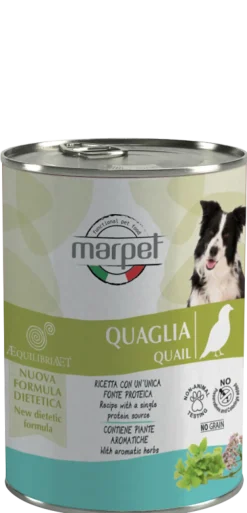 Marpet Aequilibriavet Dog Quaglia Cibo Umido Per Cani Adulti Scatoletta 400g