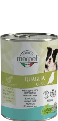 Marpet Aequilibriavet Dog Quaglia Cibo Umido Per Cani Adulti Scatoletta 400g