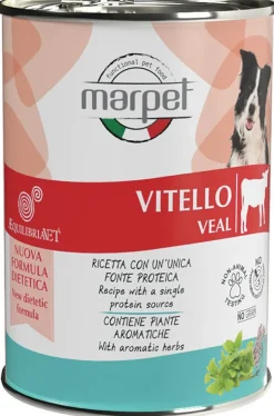 Marpet Aequilibriavet Dog Vitello Cibo Umido Per Cani Adulti Scatoletta 400g