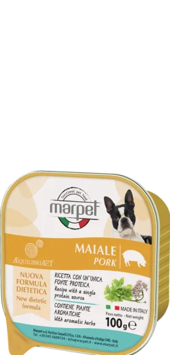 Marpet Aequilibriavet Maiale Cibo Umido Per Cani Adulti Vaschetta 100g