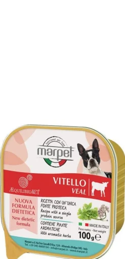Marpet Aequilibriavet Vitello Cibo Umido Per Cani Adulti Vaschetta 100g