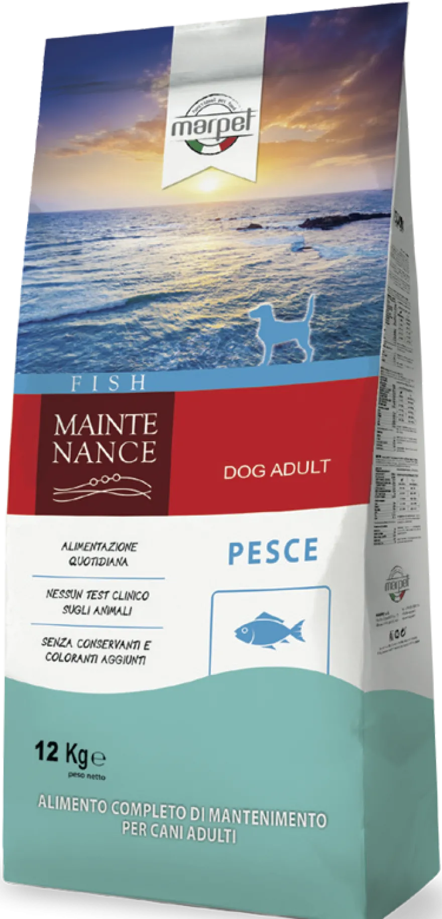 Marpet Maintenance Pesce Cibo Secco Per Cani Adulti Taglia Maxi Sacco 12 Kg