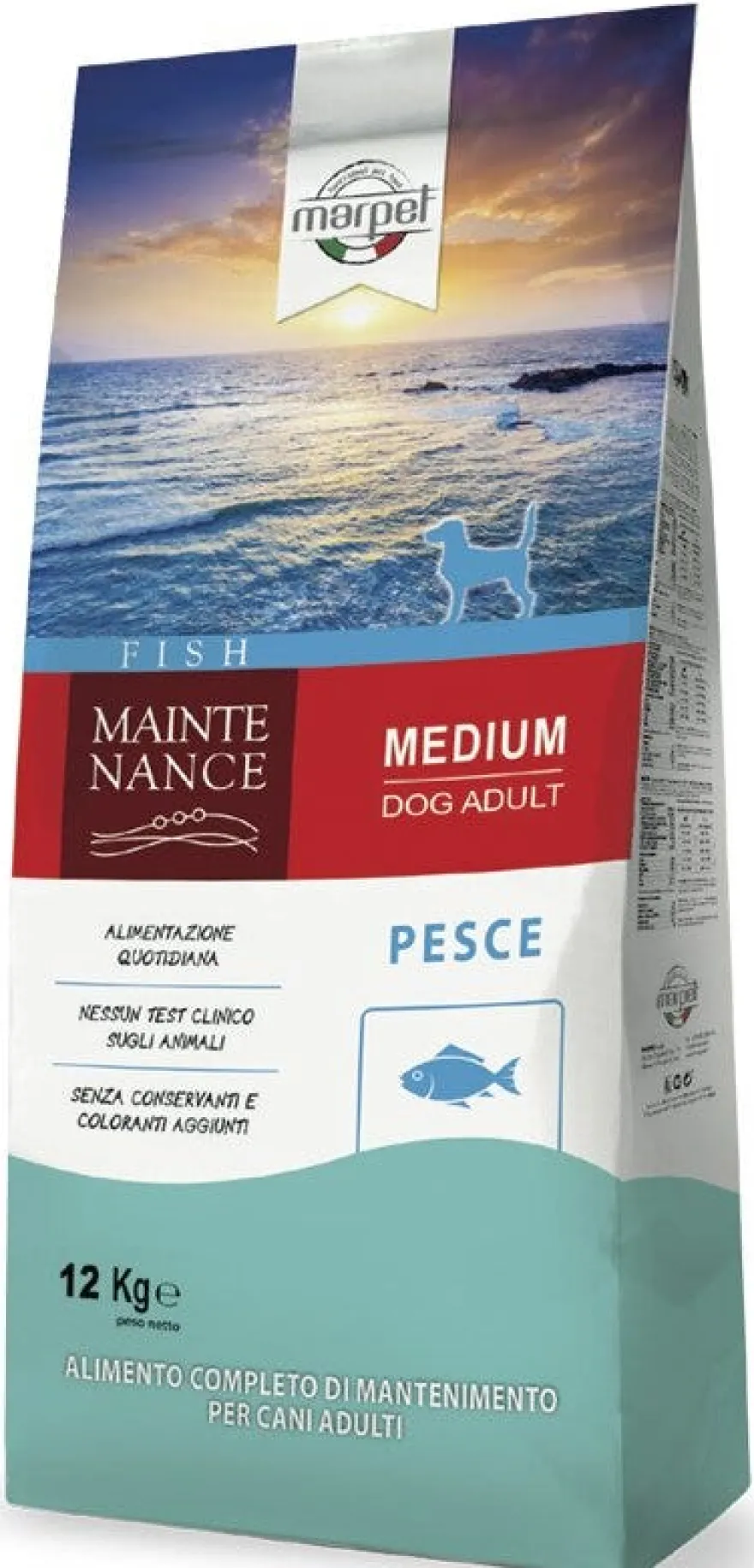 Marpet Maintenance Pesce Cibo Secco Per Cani Adulti Taglia Medium Sacco 12 Kg