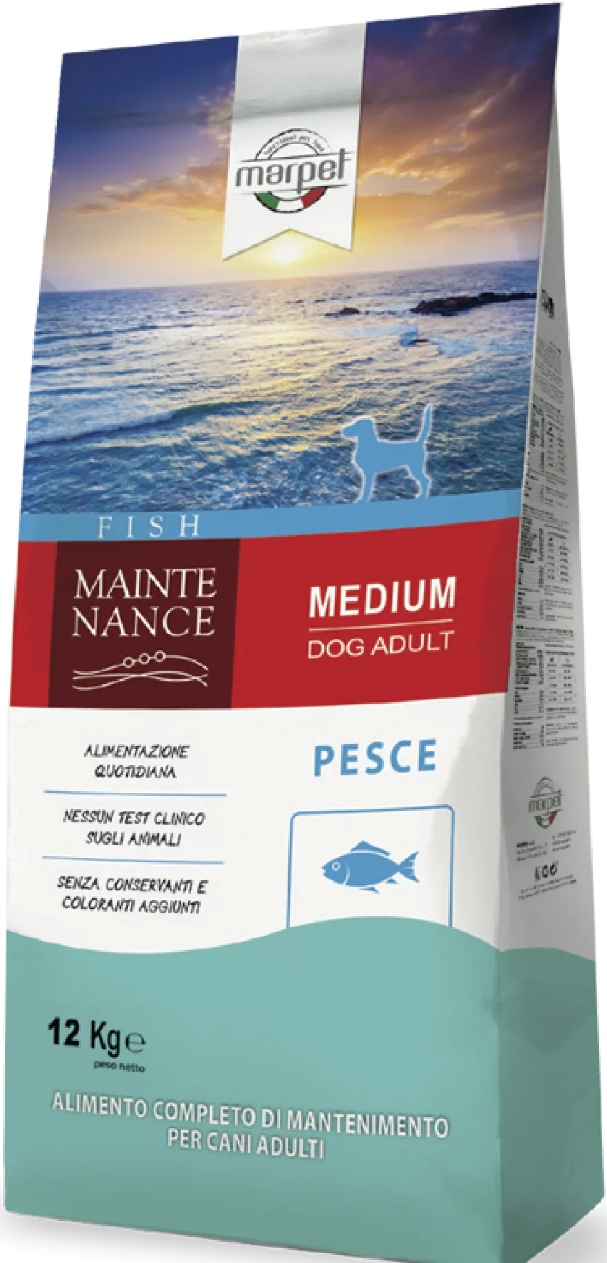 Marpet Maintenance Pesce Cibo Secco Per Cani Adulti Taglia Medium Sacco 12 Kg