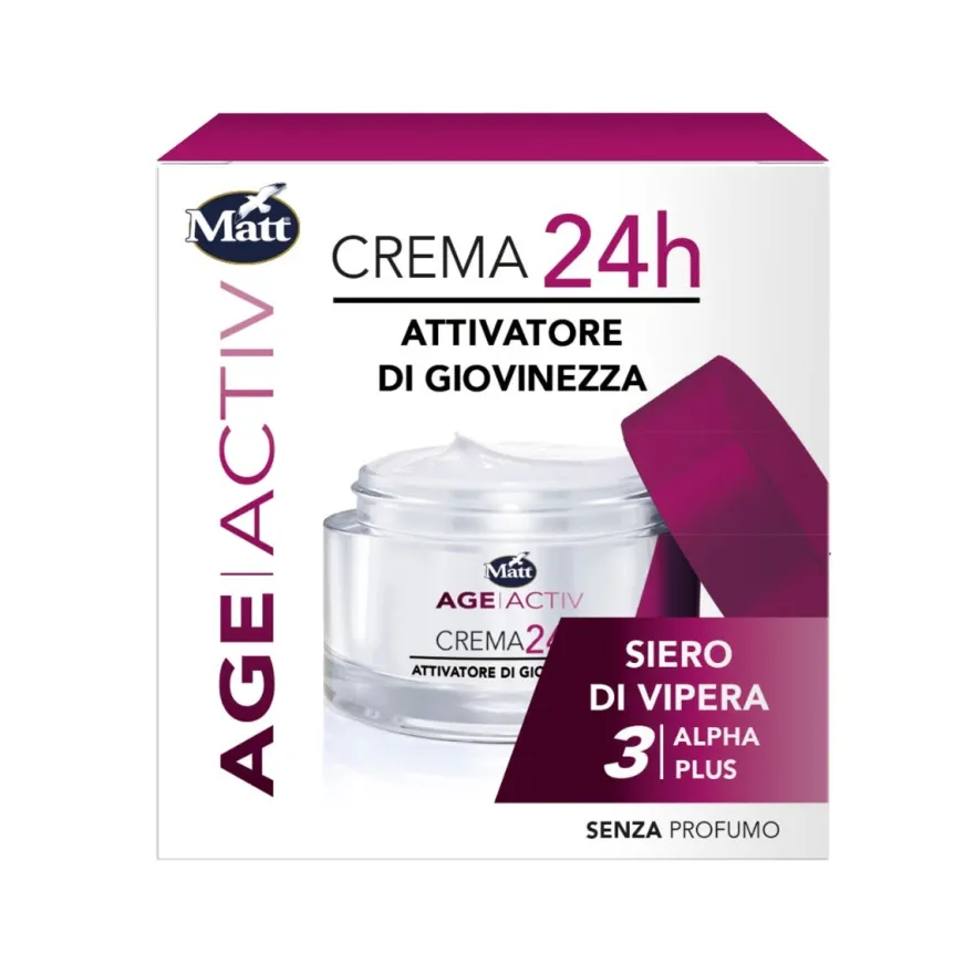 Matt Age Active Crema Viso 24H Attivatore Giovinezza Siero Vipera 50ml