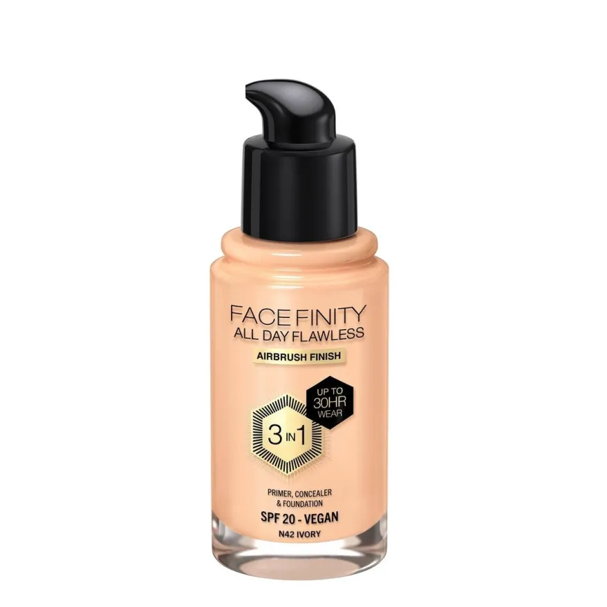 Max Factor Fondotinta Facefinity All Day Flawless 3In1 N42 Ivory 30ml