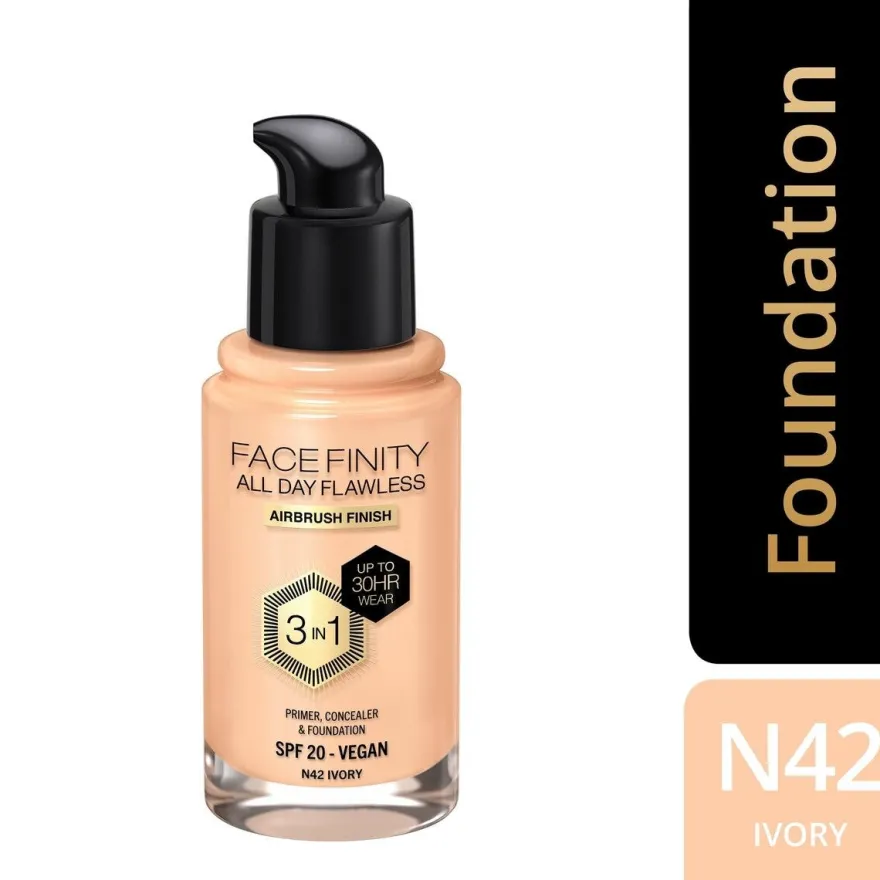 Max Factor Fondotinta Facefinity All Day Flawless 3In1 N42 Ivory 30ml