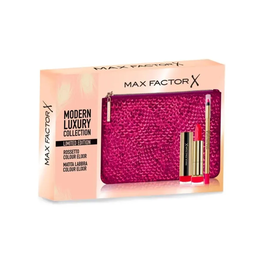 Max Factor Kit Makeup Labbra Perfette Versione Bordeaux 1 Gift Set