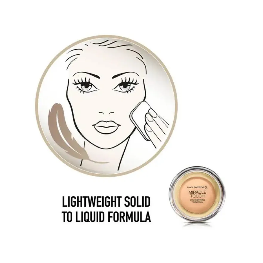 Max Factor Miracle Touch Fondotinta Coprente Con Acido Ialuronico 080 Bronze