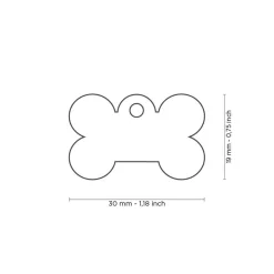 Medaglietta Per Cani E Gatti Personalizzata Osso In Alluminio Blu Taglia Piccola