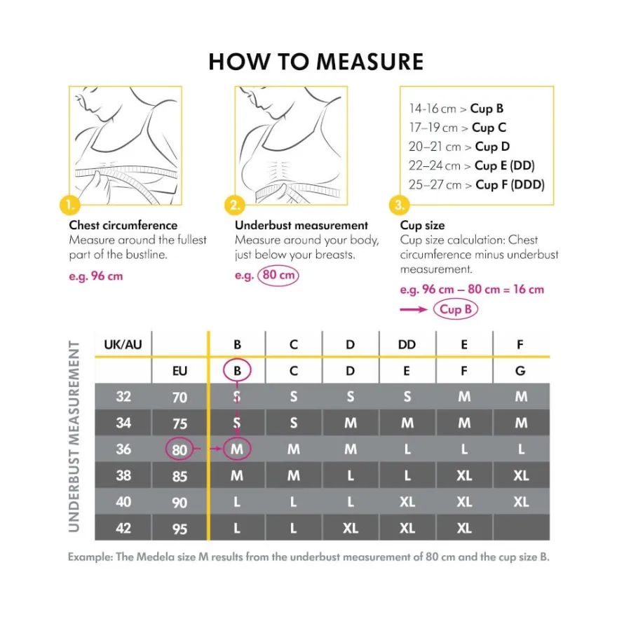 Medela Reggiseno Keep Cool Traspirante Per Gravidanza E Allattamento Nero Taglia S
