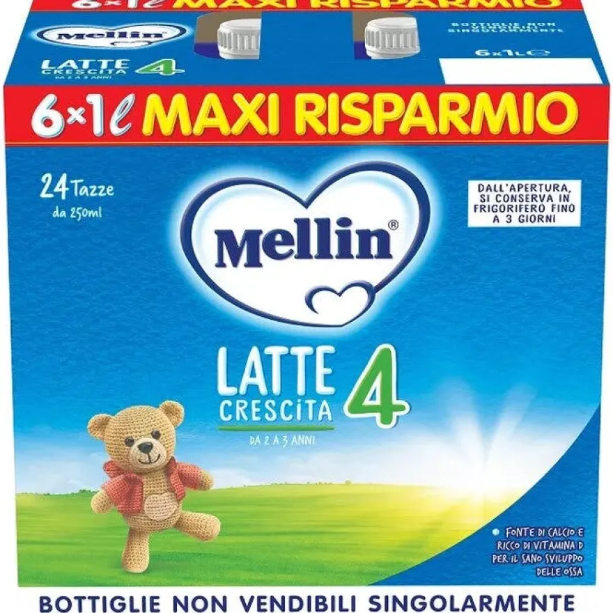 Mellin 4 Latte Di Crescita Liquido 6x1000ml 24Mesi+